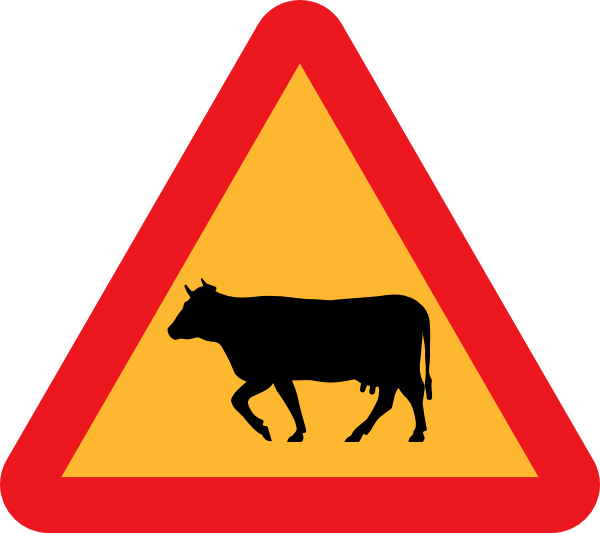 Traffic Signs Of Cow - ClipArt Best