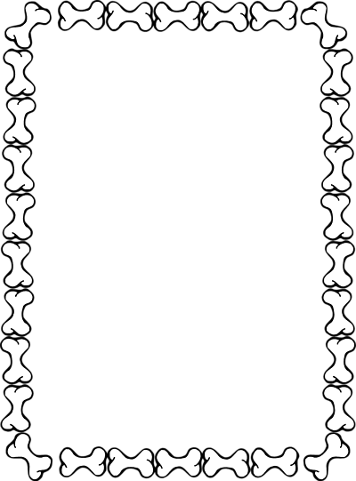 Dog bone border clipart