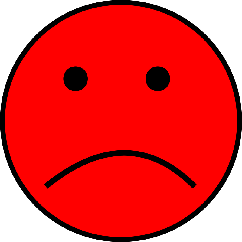 Red Sad Face Clipart