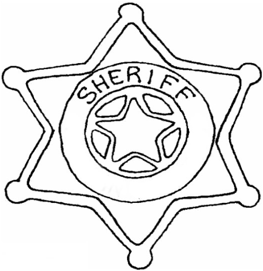 police officer badge coloring page