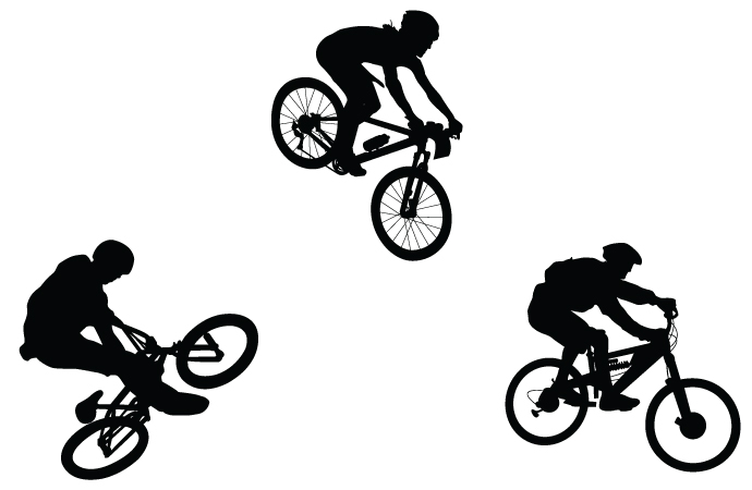 BMX Bicycle Silhouettes - Vector download