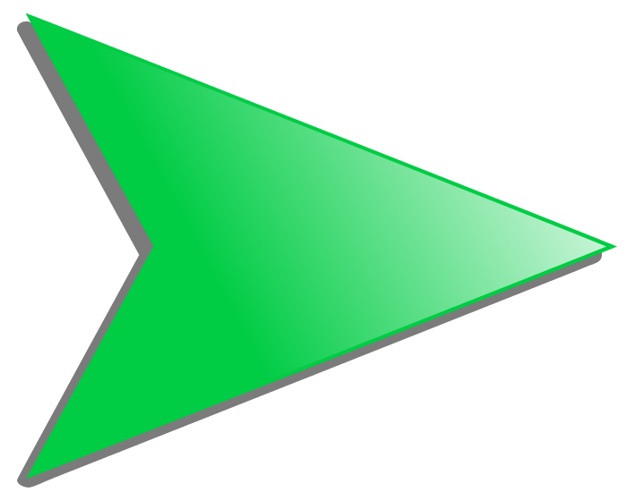 Green arrow point clipart right