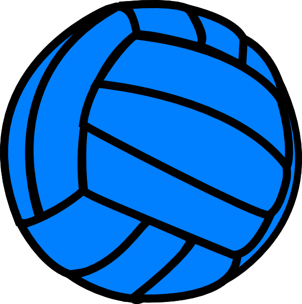 Blue Volleyball Clip Art - vector clip art online ...