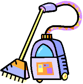 Vacuum the carpet clipart