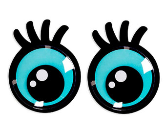 Googly eyes with lashes clipart