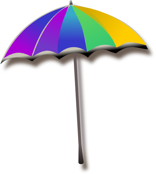 Beach umbrella clipart vector