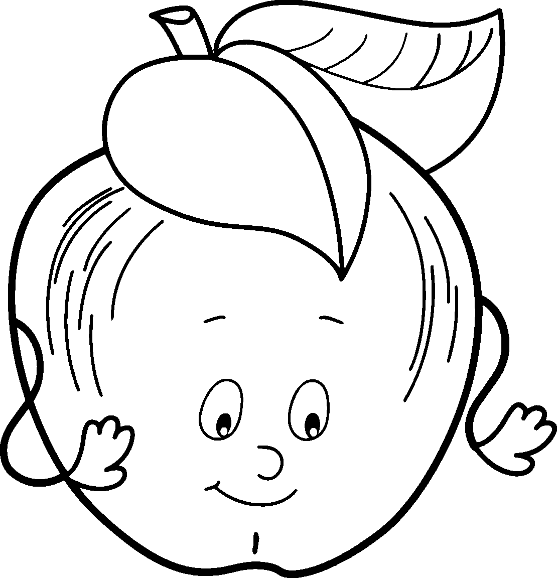 Fruit and vegetable coloring pages