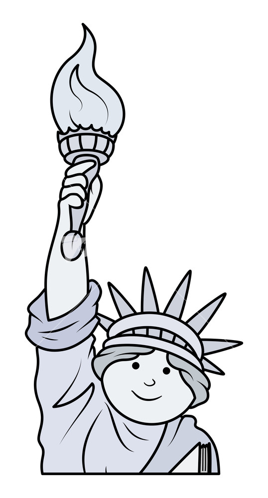 Statue Of Liberty Cartoon Vector