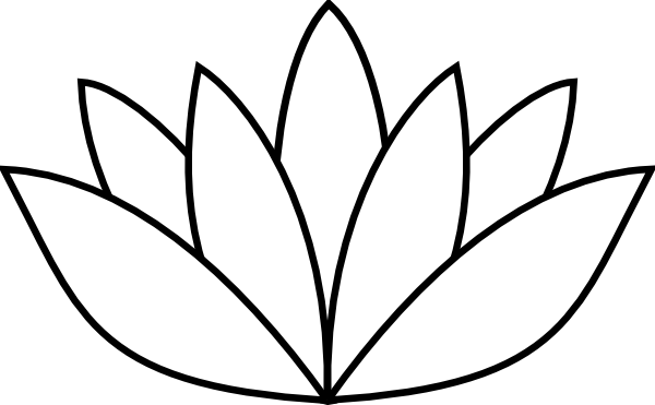 White Lotus Flower clip art Free Vector