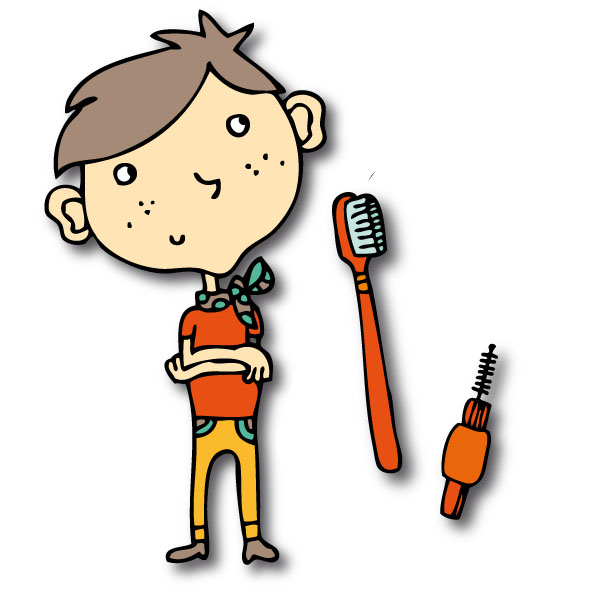 Maria Neradova Illustration: Kid's dental hygiene characters