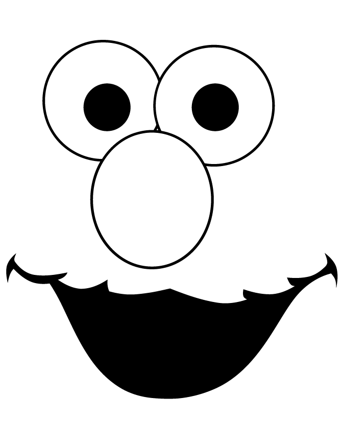 Elmo Face Template Cut Out Coloring Page | Free Printable Coloring ...