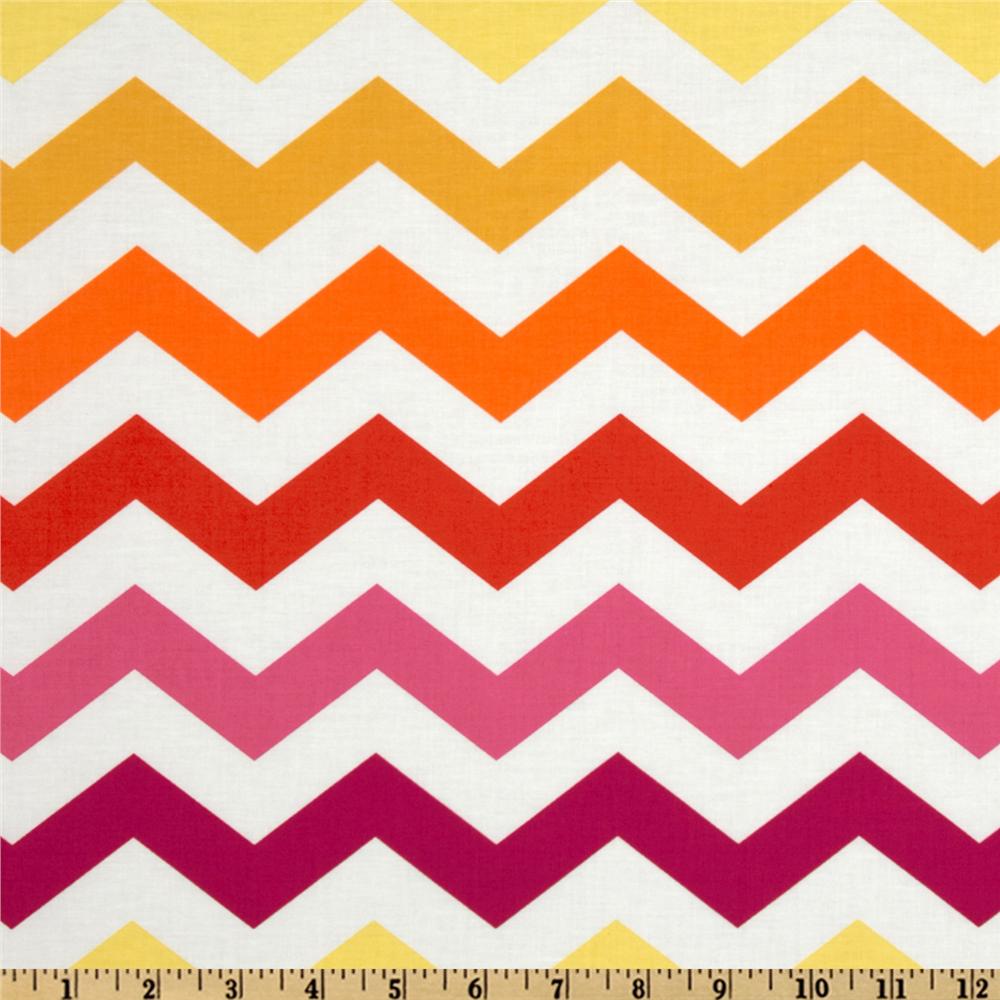 Michael Miller Stripes Chic Chevron Sun Yellow - Discount Designer ...