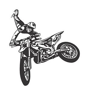 Motocross Motorcycle Stunt Action Vinyl Wall Sticker 15