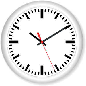 Round White Clock clip art - vector clip art online, royalty free ...