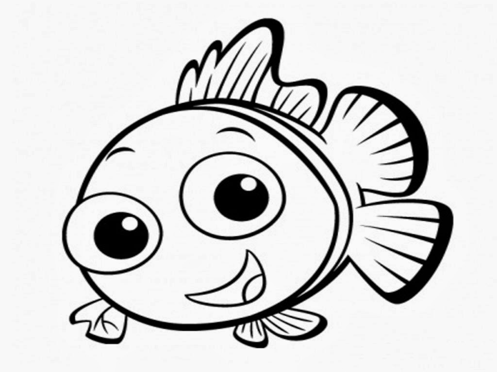 colours drawing wallpaper: Fish Cartoone Colour Drawing HD Wallpaper