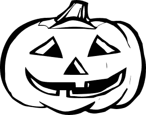 Pumpkin clipart black and white png