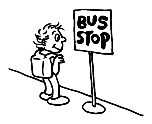 Cartoon Bus Stop
