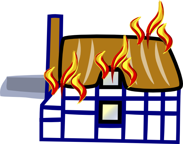 Burning House Cartoon