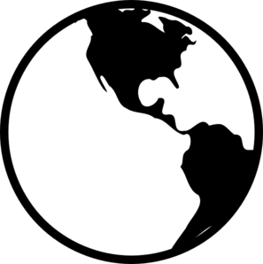 Globe Black And White Outline - Free Clipart Images