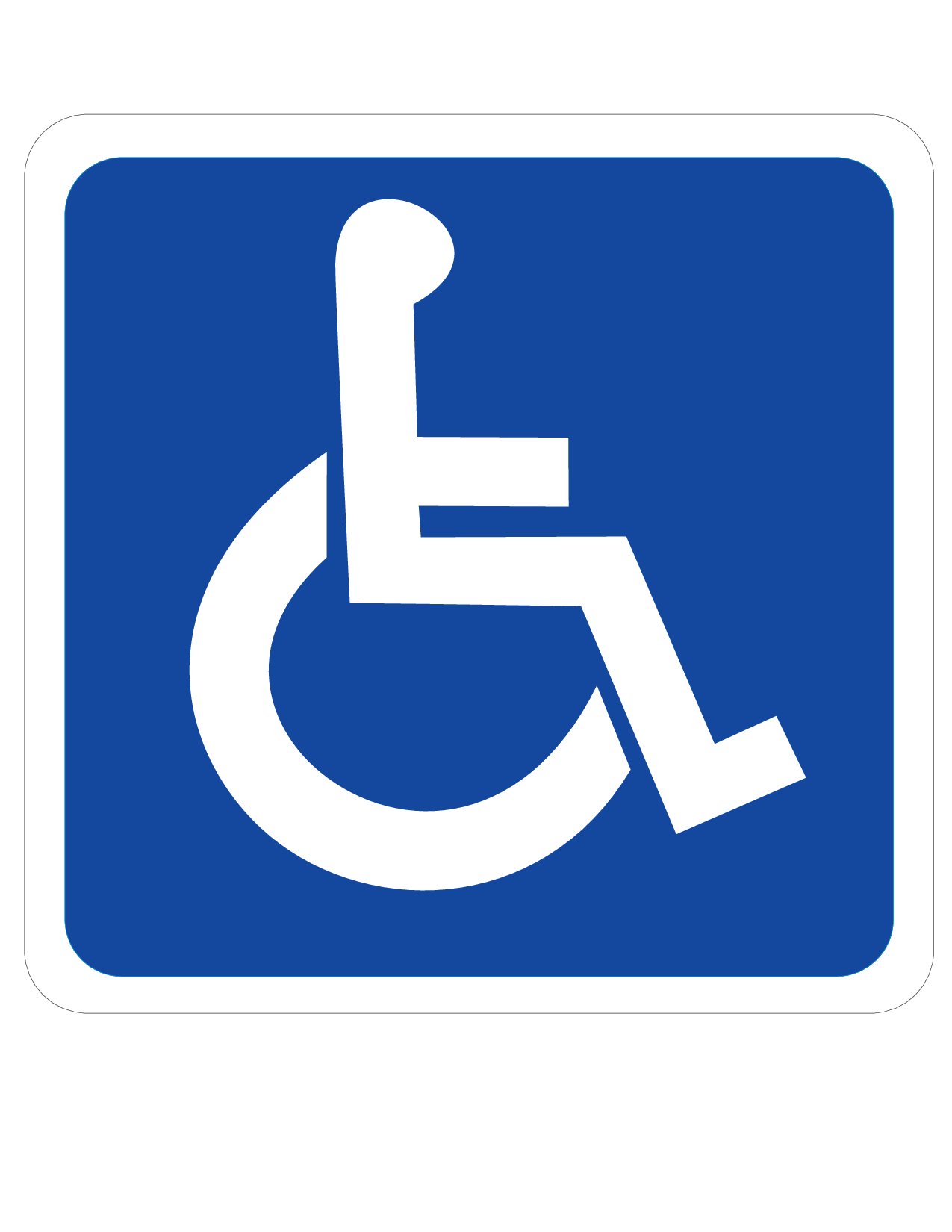 Printable Handicap Sign - ClipArt Best