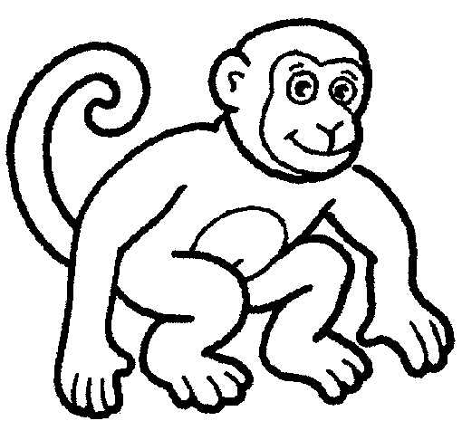 Outline Of A Monkey