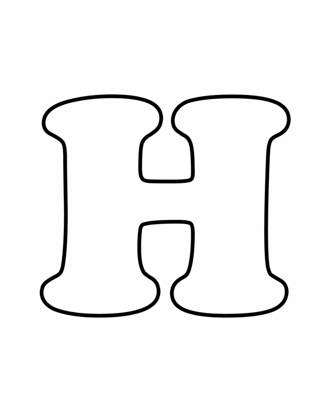 Letter H - Free Printable Coloring Pages | ALPHABET AND NUMBERS ...