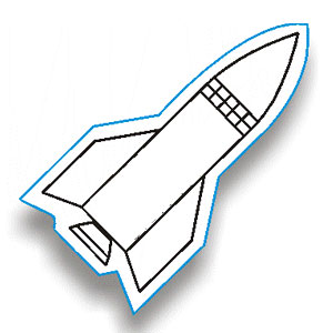 Rocket outline clip art