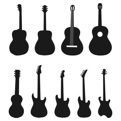 Acoustic Guitar Silhouette Vector Free - ClipArt Best