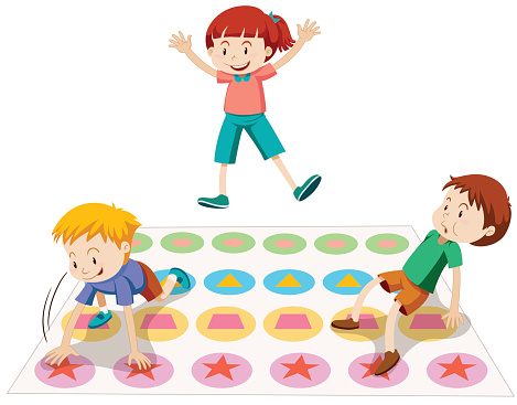 Clip Art Of A Twister Game Clip Art, Vector Images & Illustrations ...