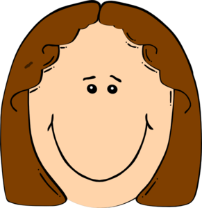 Smiley face girl clipart