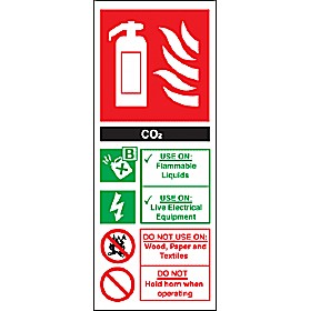 Co2 Fire Extinguisher Sign | Fire Extinguisher Signs