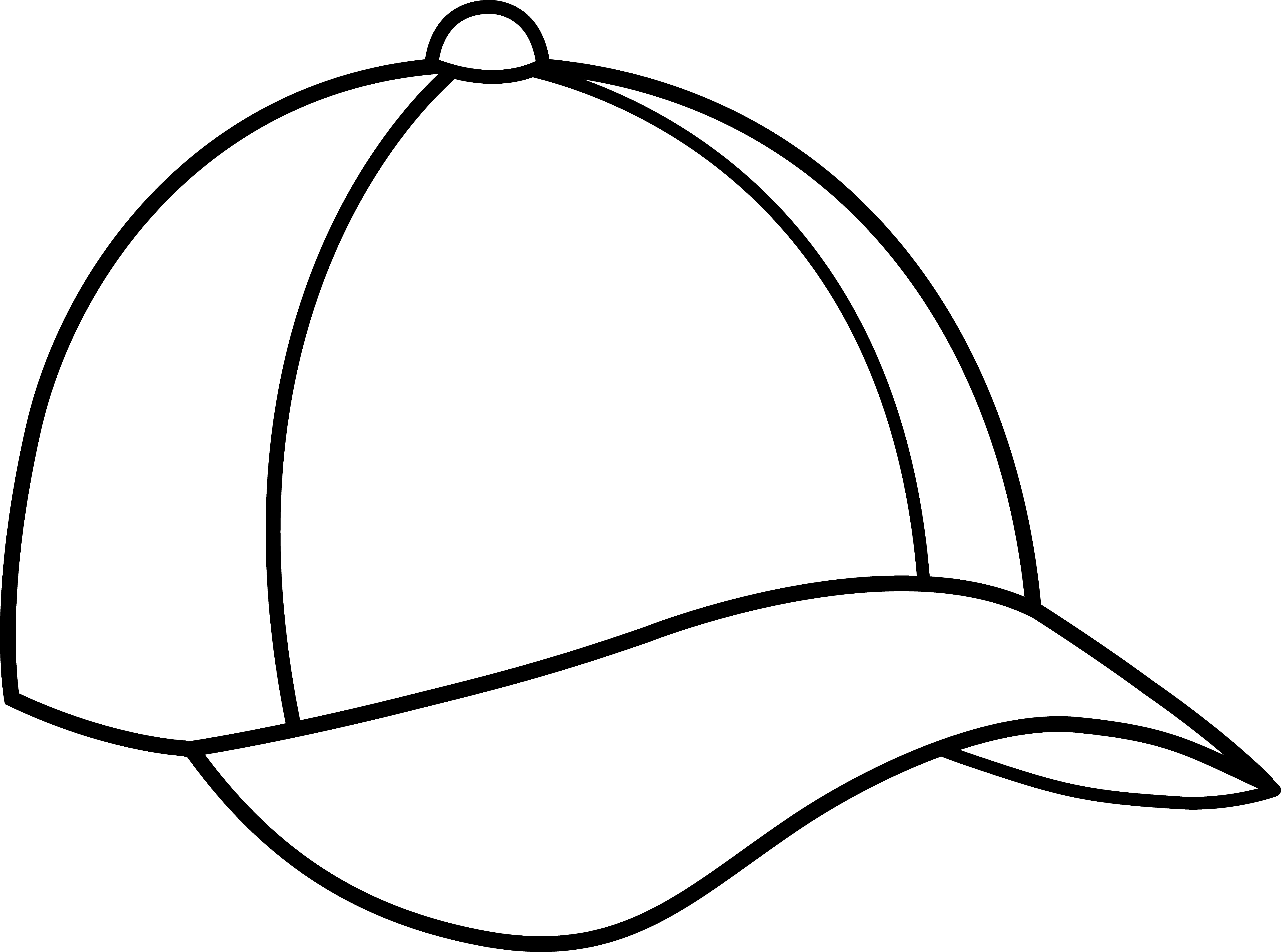 Baseball Cap Design Template | Baseball Cap Line Art - Free Clip ...