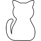 Cat Outline Printable | Free Applique Patterns and Instructions ...