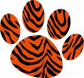 Tiger clipart paw print