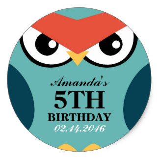 Happy Birthday Owls Stickers | Zazzle