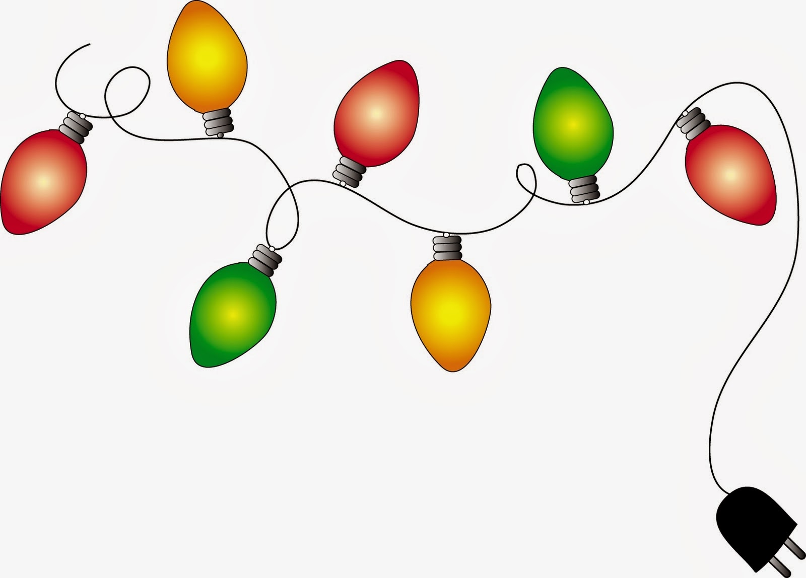 Christmas Tree Lights Clipart – Happy Holidays!