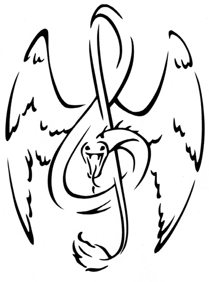 Dragon Treble Clef - ClipArt Best