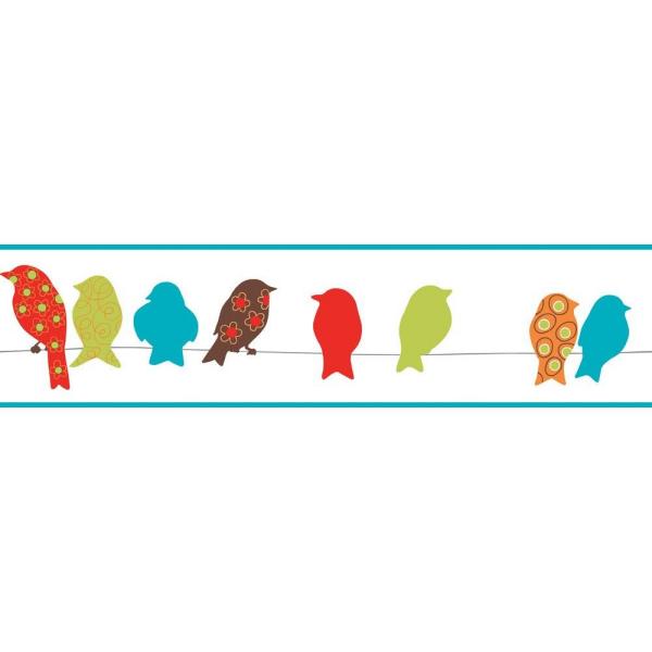 York Wallcoverings 6 in. Bird On A Wire Border-KB8534BD - The Home ...