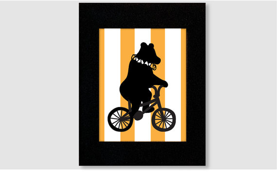 Items similar to Circus Animal Silhouette Wall Art Print 8X10 for ...