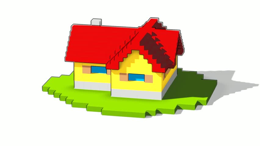 3D Animation Of Crane With House For Use In Presentations, Manuals ...