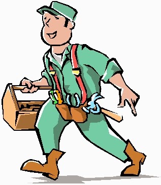 Airplane maintenance man clipart