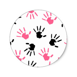 Handprint Stickers | Zazzle