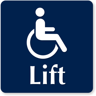 Lift Wheelchair Sign, SKU - SE-1960