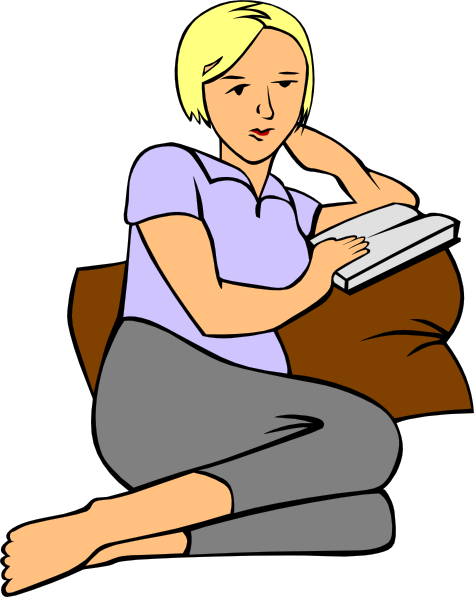 Cartoon Girl Reading - ClipArt Best