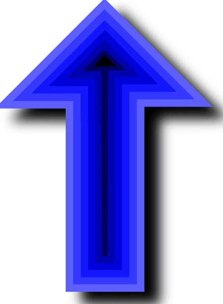 Up Arrow Deep Blue Black clip art Free Vector