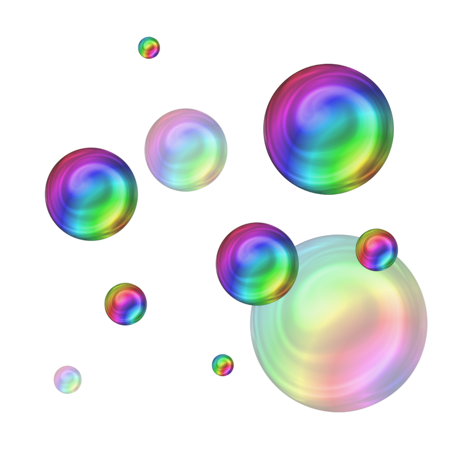 Rainbow Glow Orbs 3 PNG