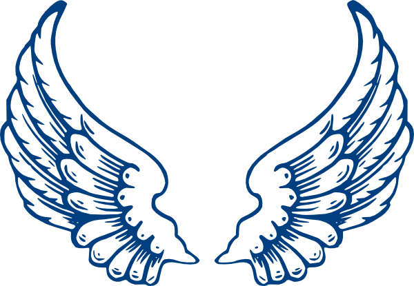 Drawing Of Wings Clip Art - vector clip art online ...