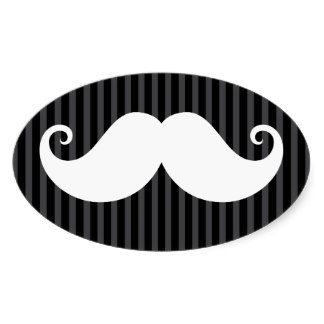 White Mustache Stickers and Sticker Designs - Zazzle UK