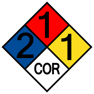 Hazmat: NFPA Diamond - NFPA_PRINTED_211COR - Safety Signs Labels-