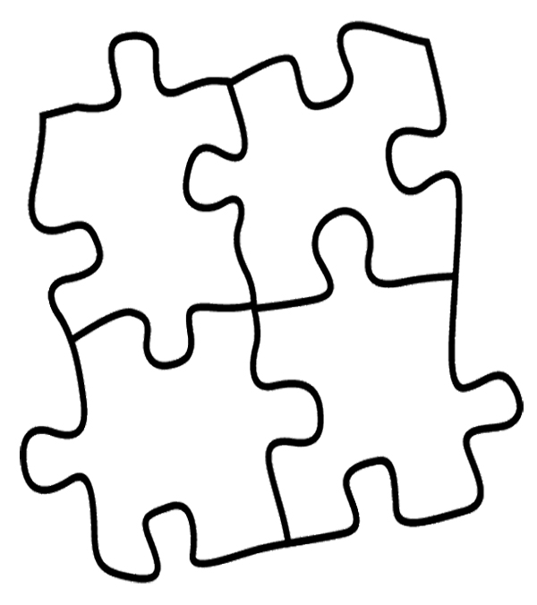 Games Puzzle Pieces Coloring Page